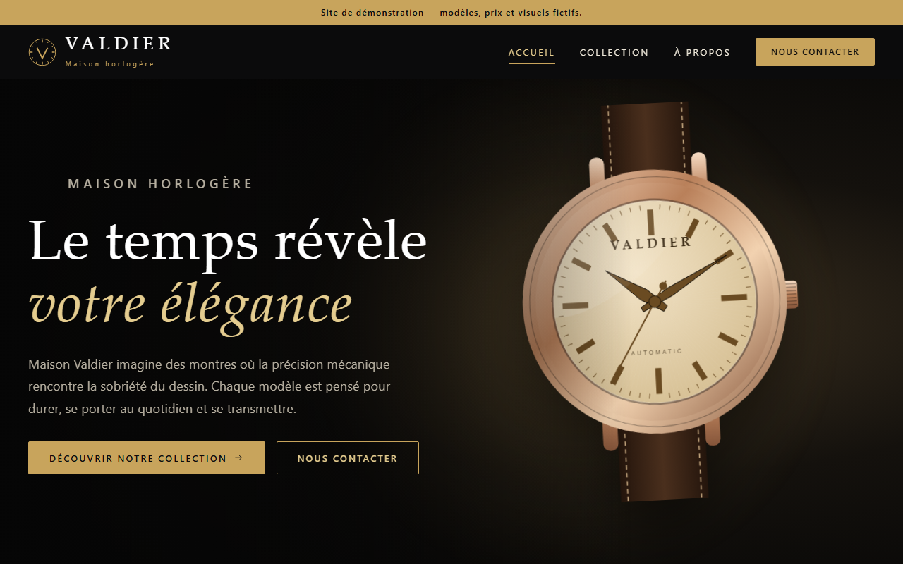 Aperçu du site Valdier